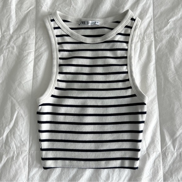 Zara Tops - Zara Stripe Crop Top